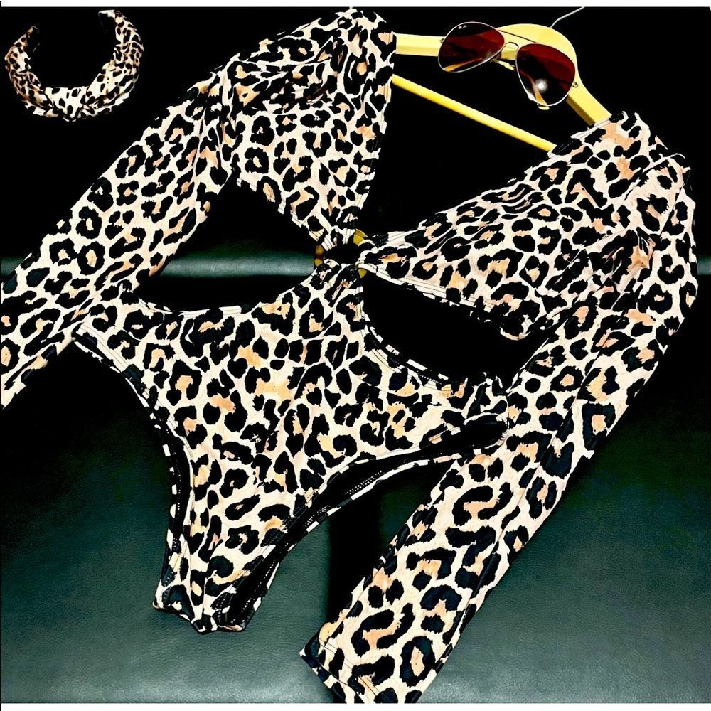 SHEIN Animal Print One Piece suit for women. Size L/XL